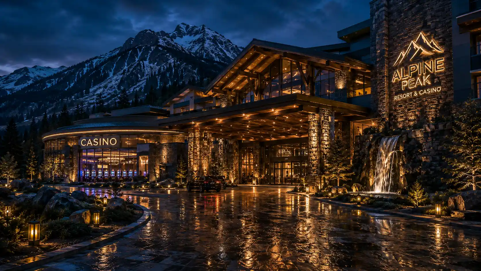 Welcoming casino lobby and visitor space